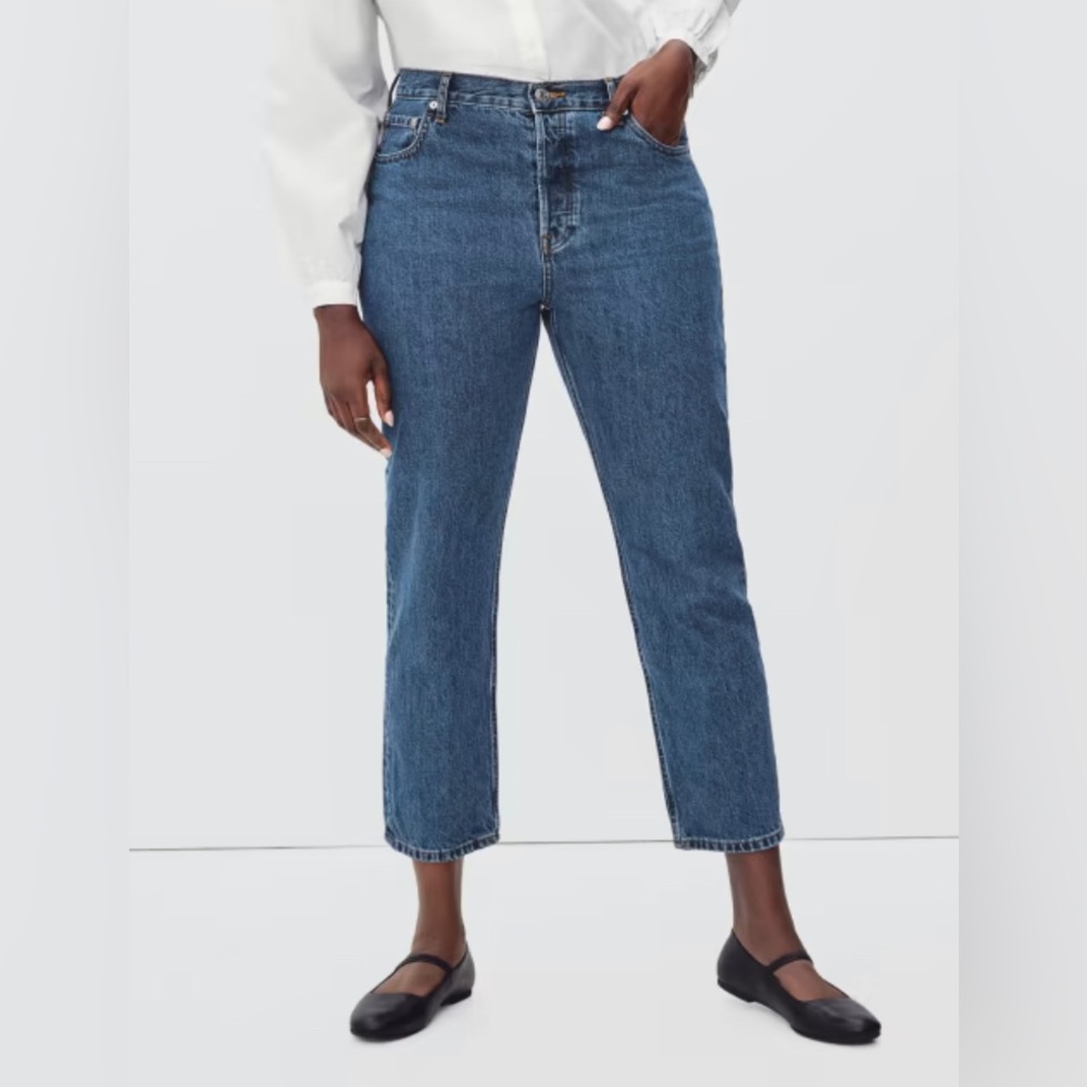 Everlane Curvy 90s Cheeky Ankle Jean - Medium Blue